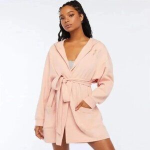 Savage x Fenty Forever Savage Short Pink Hooded Robe Size M/L